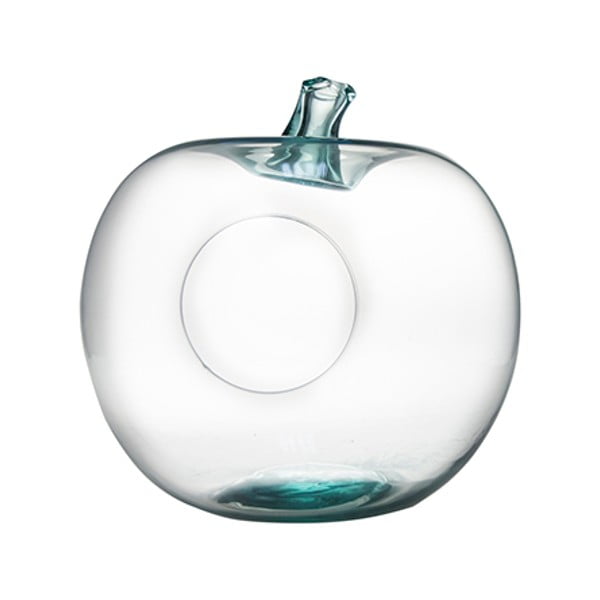 Sklenená guľa v tvare jablka z recyklovaného skla Ego Dekor, výška 26 cm