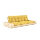 Žltá menčestrová rozkladacia pohovka 244 cm Base – Karup Design