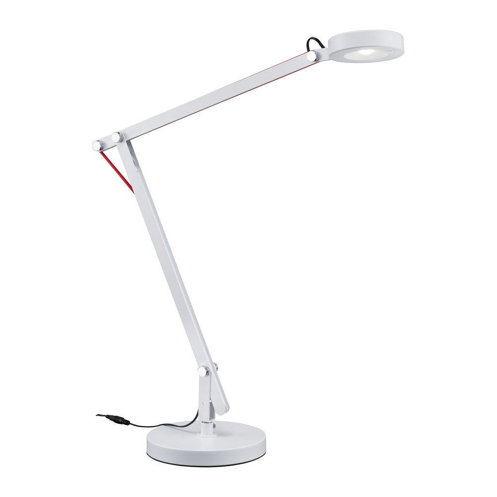 E-shop Biela LED stolová lampa s ohýbateľnou konštrukciou (výška 90 cm) Amsterdam – Trio