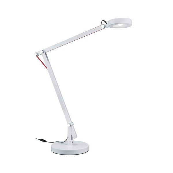 Biela LED stolová lampa s ohýbateľnou konštrukciou (výška  90 cm) Amsterdam – Trio