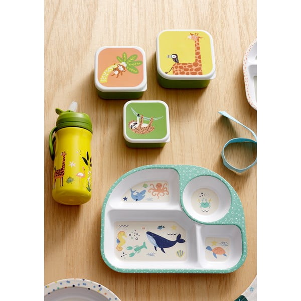 Biely detský tanier 27x21 cm Ocean – Ladelle-image-1