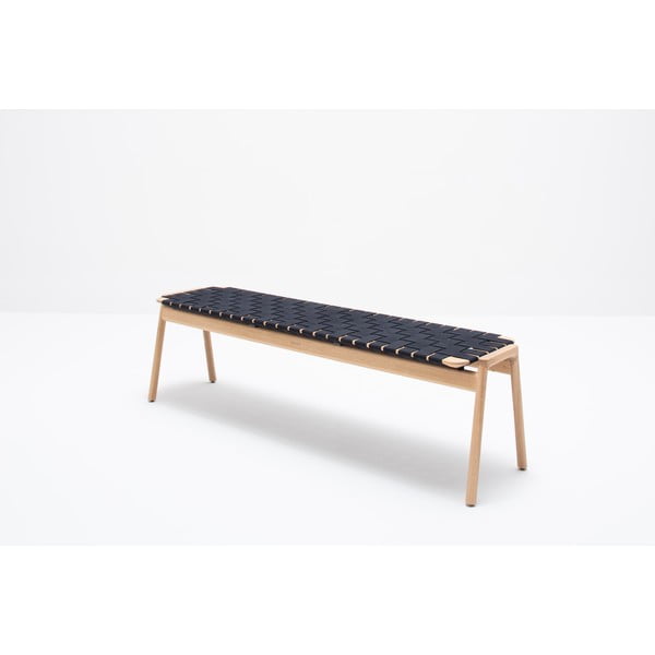 Čierna/v prírodnej farbe lavica Klupa - Gazzda-image-4