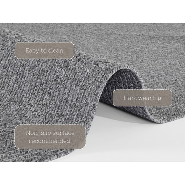 Sivý vonkajší koberec behúň 200x80 cm - NORTHRUGS-image-4