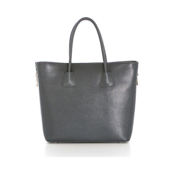 Kožená kabelka Saffiano Grigio-image-4