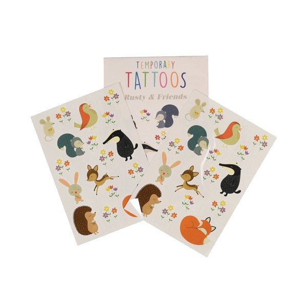 Sada 2 listov s dočasným tetovaním Rex London Rusty And Friends-image-2