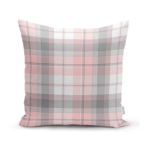 Sivo-ružová dekoratívna obliečka na vankúš Minimalist Cushion Covers Flannel, 45 x 45 cm