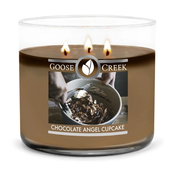 Vonná sviečka v sklenenej dóze Goose Creek Chocolate Angel Food Cake, 35 hodín horenia