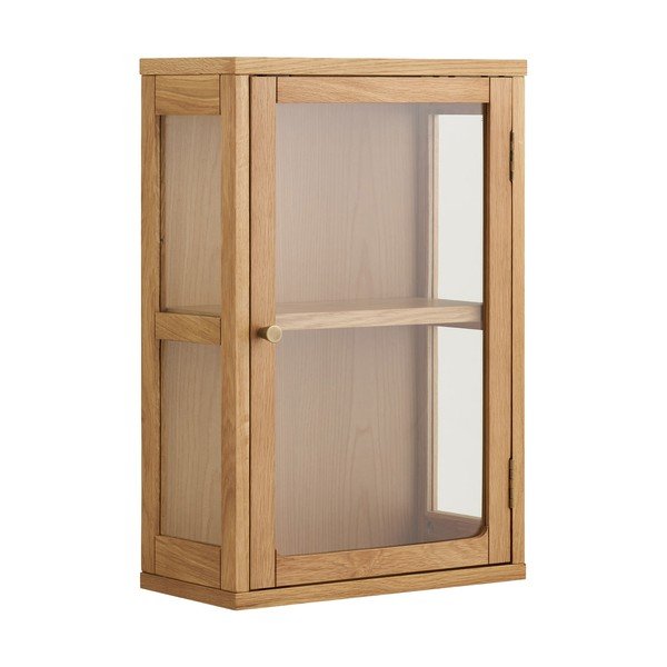 Závesná vitrína v prírodnej farbe 40x60x20 cm Zamora – House Nordic-image-2