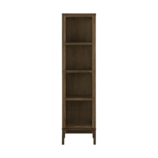 Tmavohnedá vitrína v dekore duba 47x180x40 cm Zamora – House Nordic-image-2