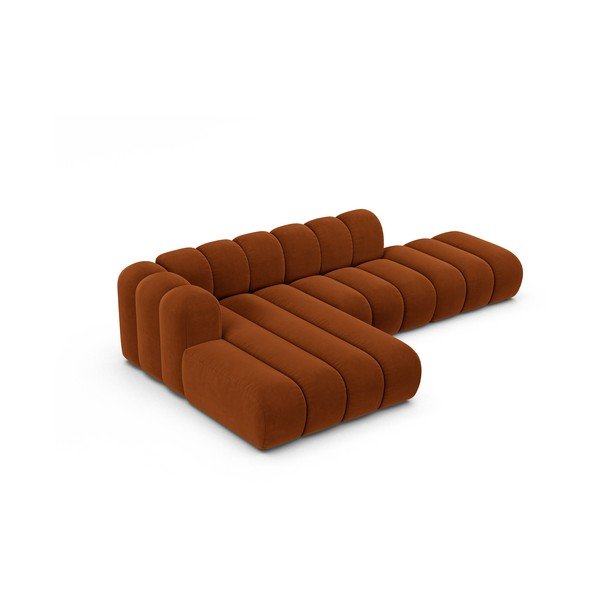 Oranžová rohová pohovka (ľavý roh) Lupine – Micadoni Home-image-2