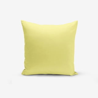 Žltá obliečka na vankúš s prímesou bavlny Minimalist Cushion Covers , 45 × 45 cm