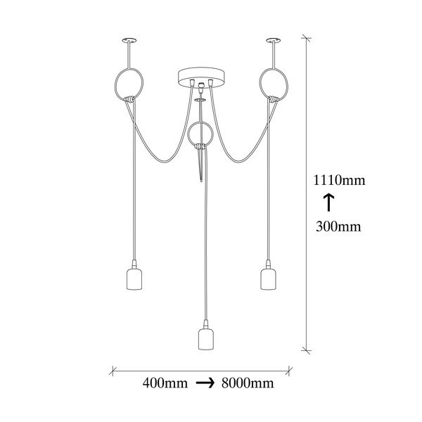 Čierne závesné svietidlo Opviq lights Sirin-image-3