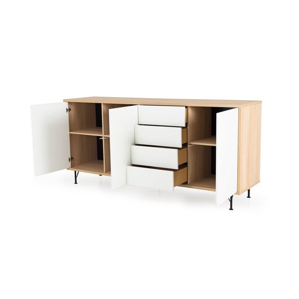 Biela komoda Tenzo Flow, dĺžka 217 cm-image-2