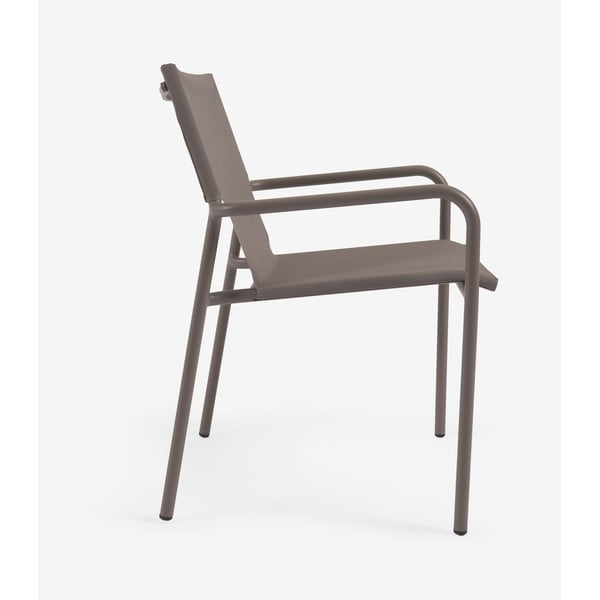 Hnedá hliníková záhradná stolička Kave Home Zaltana-image-1