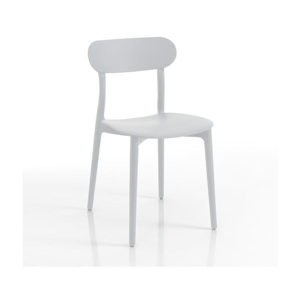 Biela plastová záhradná stolička Stoccolma - Tomasucci