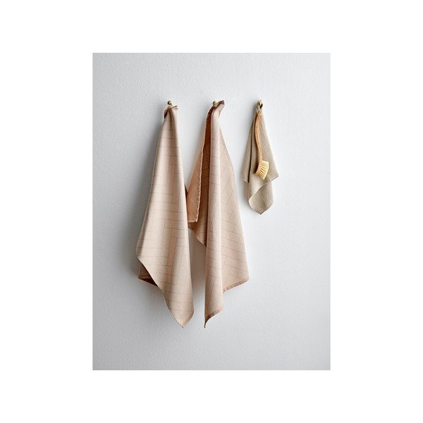 Súprava 3 béžových bavlnených utierok Södahl, 30 x 30 cm-image-3
