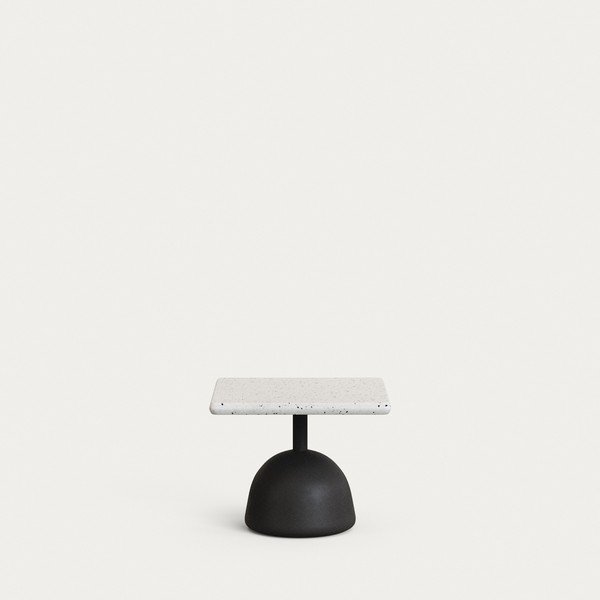 Záhradný konferenčný stolík s terrazzo doskou 44x44 cm Saura – Kave Home-image-2