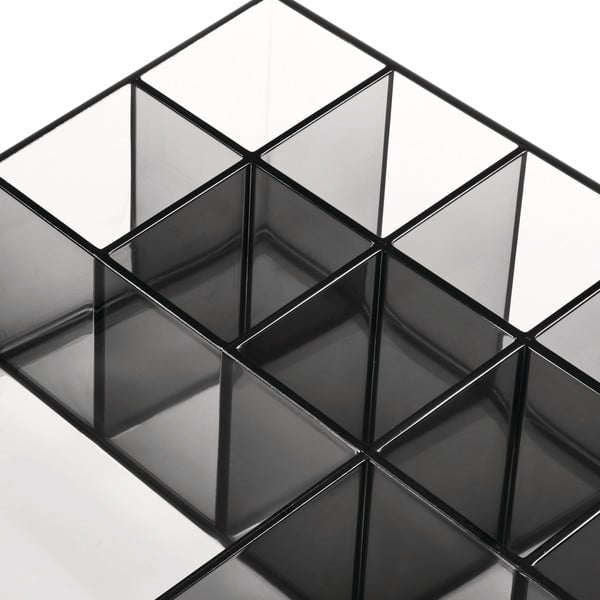 Matne čierny kúpeľňový organizér na kozmetiku z recyklovaného plastu Cosmetic Station - iDesign-image-4