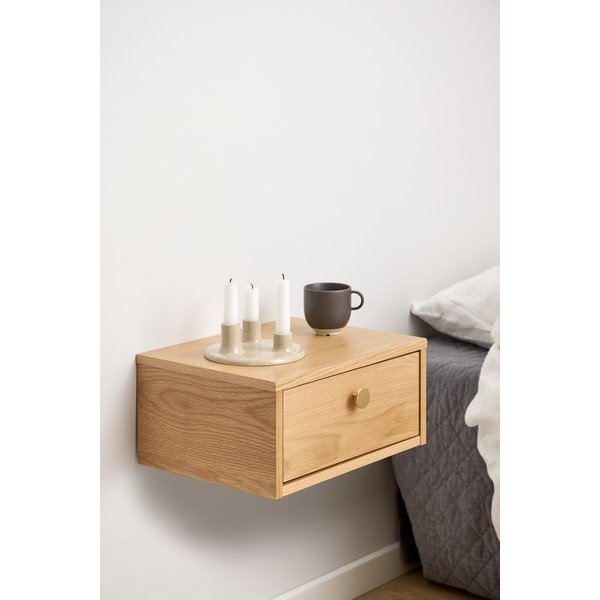 Nočný stolík v dekore duba v svetloprírodnej farbe Monfort – Actona-image-1