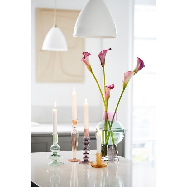 Ružový sklenený svietnik Bahne & CO-image-2