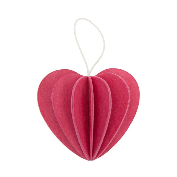 Skladacia pohľadnica Heart Pink, 4.5 cm