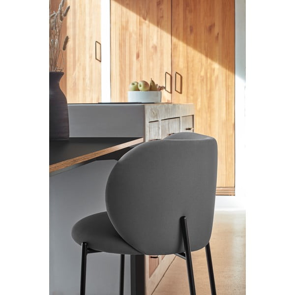 Tmavosivé čalúnené jedálenské kreslá v súprave 2 ks Mogi – Teulat-image-1