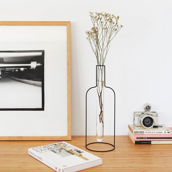 Čierna váza Balvi Silhouette Bottle-image-1