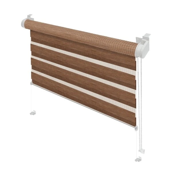 Hnedá roleta deň a noc 97x150 cm Zebra Natur – Gardinia-image-1