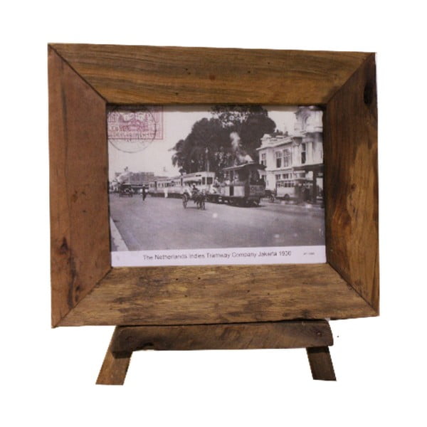 Rámik na fotografie z teakového dreva HSM Collection Antique, 33 x 28 cm