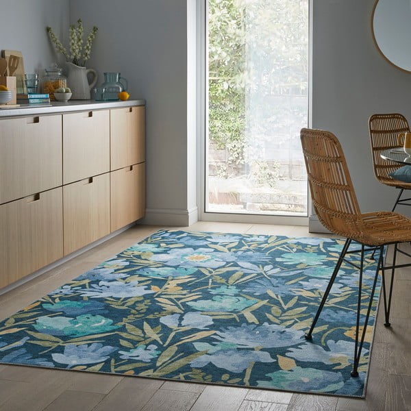 Modrý prateľný koberec 230x160 cm Alyssa - Flair Rugs-image-1