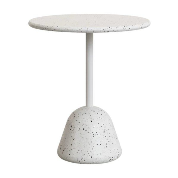 Biely terrazzo okrúhly jedálenský stôl ø 70 cm Saura – Kave Home