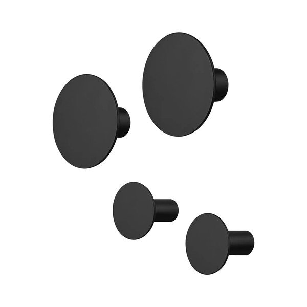 Čierne nástenné háčiky v súprave 4 ks Ponto – Blomus