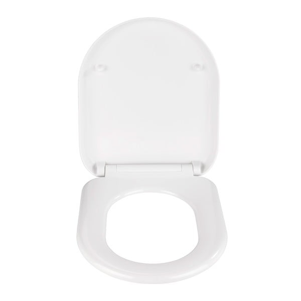 Biele WC sedadlo s jednoduchým zatváraním Wenko Santana, 44 x 37 cm-image-2