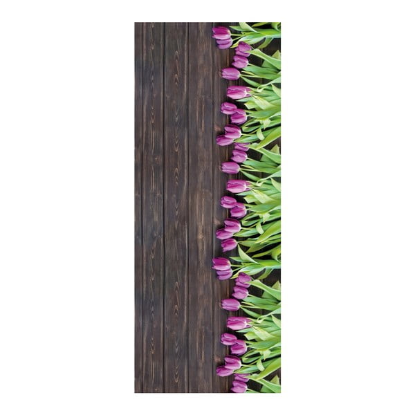 Vysokoodolný behúň Webtappeti Tulips, 58 x 190 cm