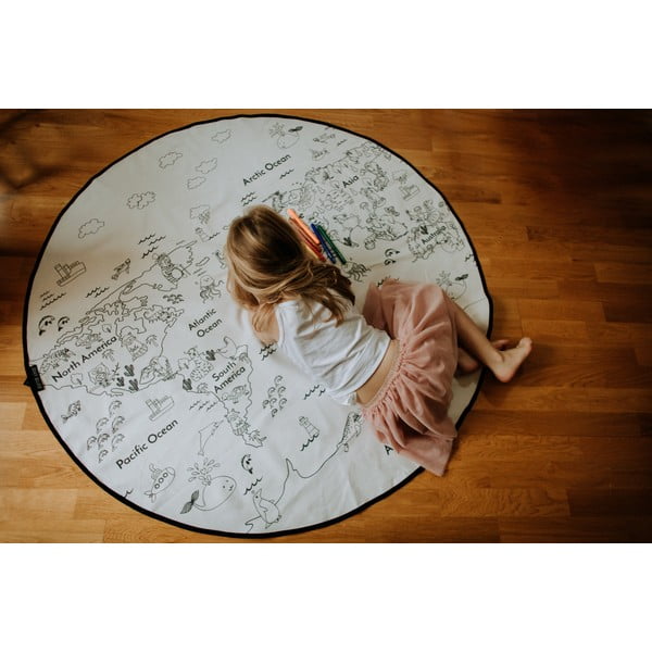 Vyfarbovací detský koberec Butter Kings Colouring World, ø 130 cm-image-4