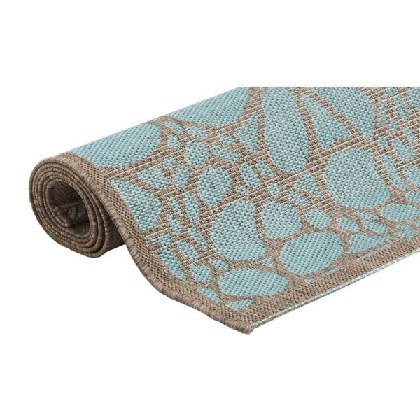 Modrý vonkajší koberec Floorita Fiore, 160 x 230 cm-image-2