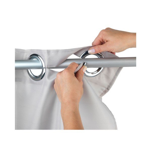 Sivobéžový sprchový záves Wenko Comfort Flex, 180 × 200 cm-image-3