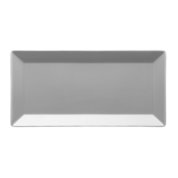 Sada 6 matných sivých tanierov Manhattan City Matt, 30 × 15 cm