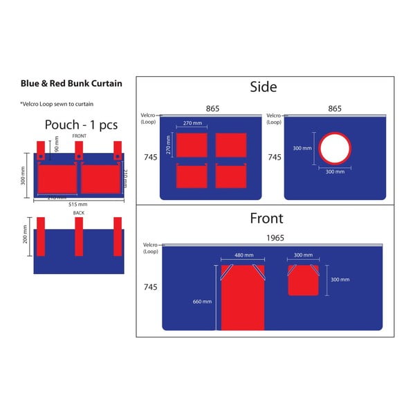 Detský záves k posteli 3 ks 195x75 cm Domino – Vipack-image-3