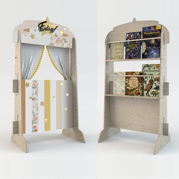 Nástenný dekoratívny stojan na knihy Dekornik Cirkusový stánok-image-1