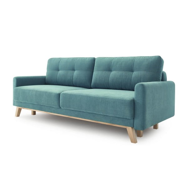 Tyrkysovomodrá rozkladacia pohovka Bobochic Paris Balio-image-2