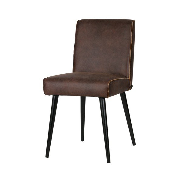 Sada 2 Tmavohnedých kožených stoličiek BePureHome Revolution-image-1