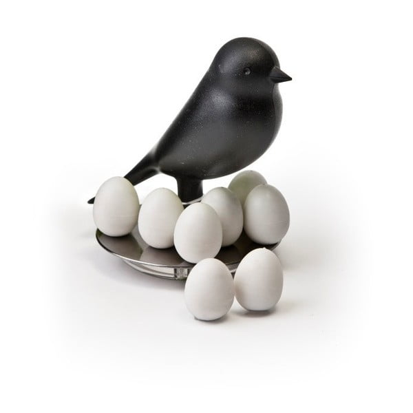 Čierny stojan s magnetmi Qualy Magnetic Egg Sparrow
