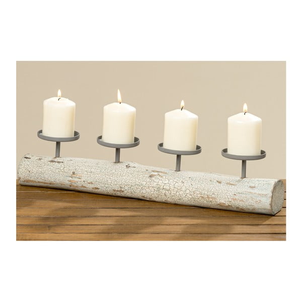 Svietnik z eukalyptového dreva na 4 sviečky Boltze Tempe
