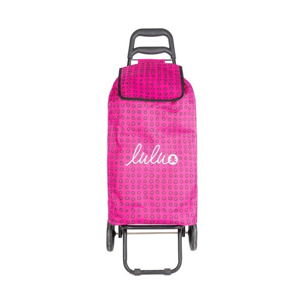 Nákupná taška v odtieni magenta na kolieskach Lulucastagnette Ride, 37 l-image-2