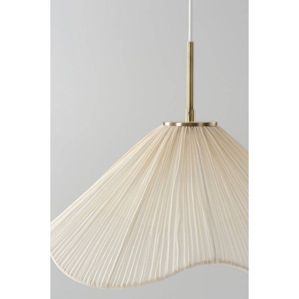 Krémovobiele látkové závesné svietidlo ø 50 cm Lunaria – Jotex-image-4