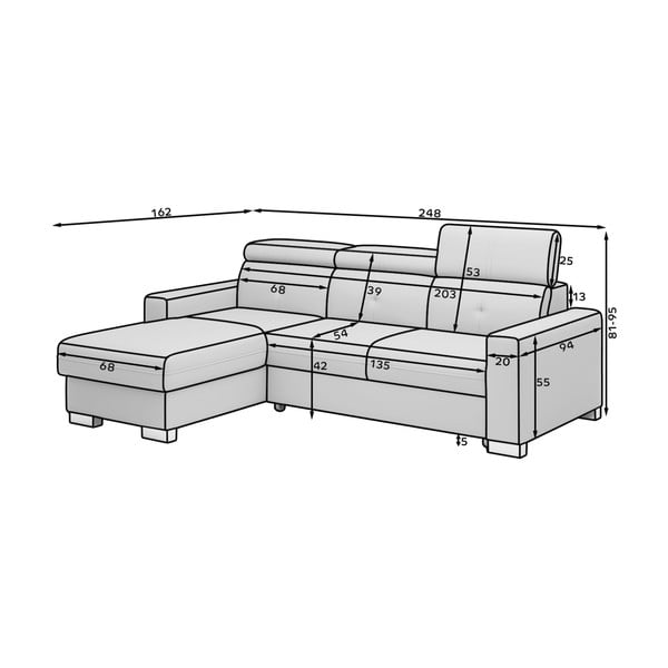 Ružová zamatová rozkladacia/s úložným priestorom rohová pohovka (pravý roh/s leňoškou) Fresia – ELTAP-image-2