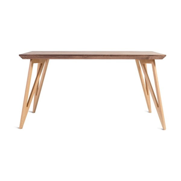 Jedálenský stôl z masívneho jaseňového dreva Charlie Pommier Triangle, 140 × 80 cm