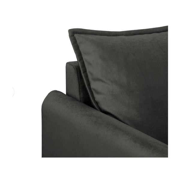 Tmavosivé zamatové kreslo Juli – Ropez-image-4