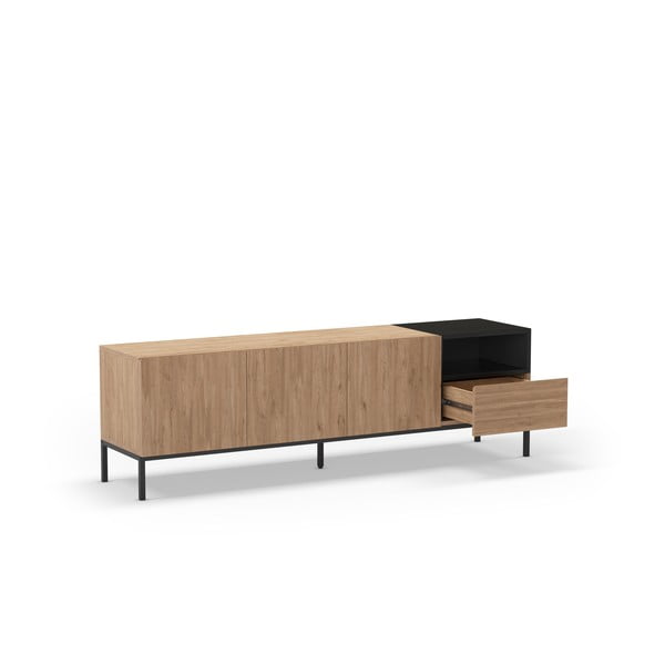 TV stolík v prírodnej farbe 180x55 cm Cailin – Marckeric-image-3